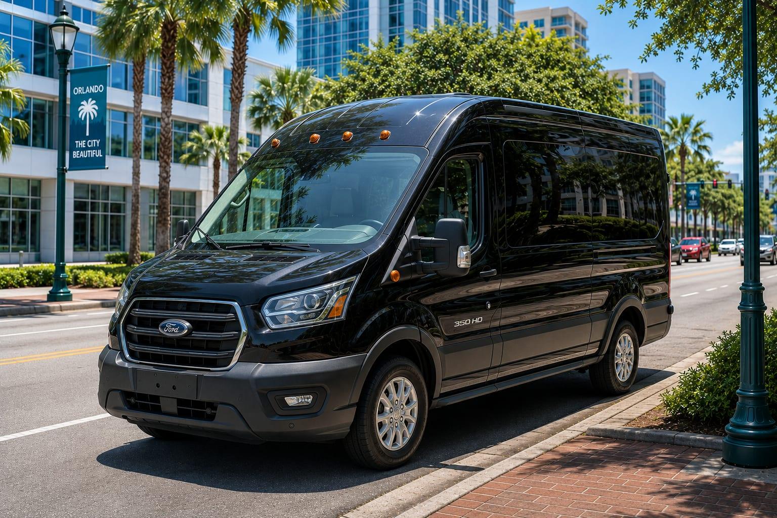 Ford Transit — Pixie Rides private van in Orlando